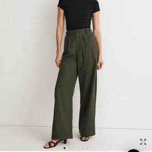 Madewell Dark Green Wide Leg Pants